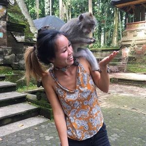 Self tie paisley blouse